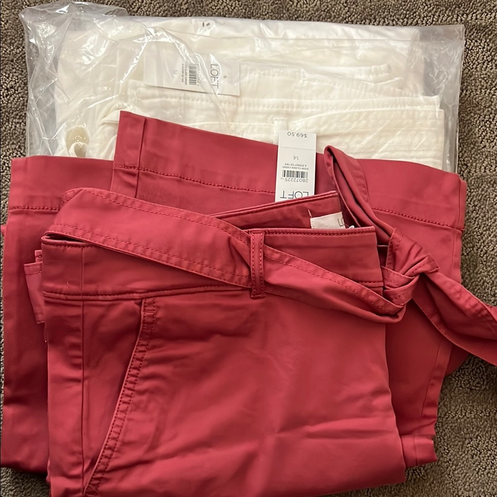 Loft Pants with Tie Belt - 2 Pairs